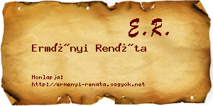Erményi Renáta névjegykártya
