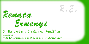 renata ermenyi business card